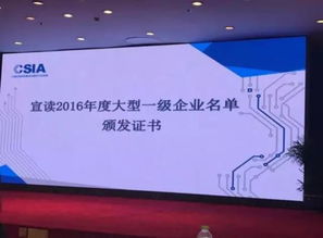 银江股份获评2016年度信息系统集成及服务大型一级企业