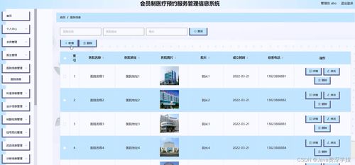 基于SpringBoot与Vue的会员制医疗预约服务管理信息系统集成